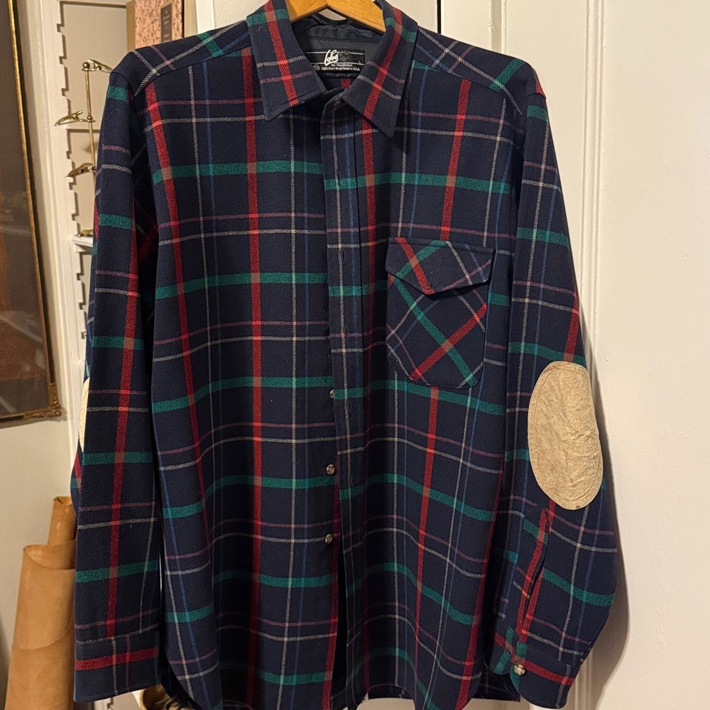 Pendleton Lobo Navy and Red Plaid Shirt